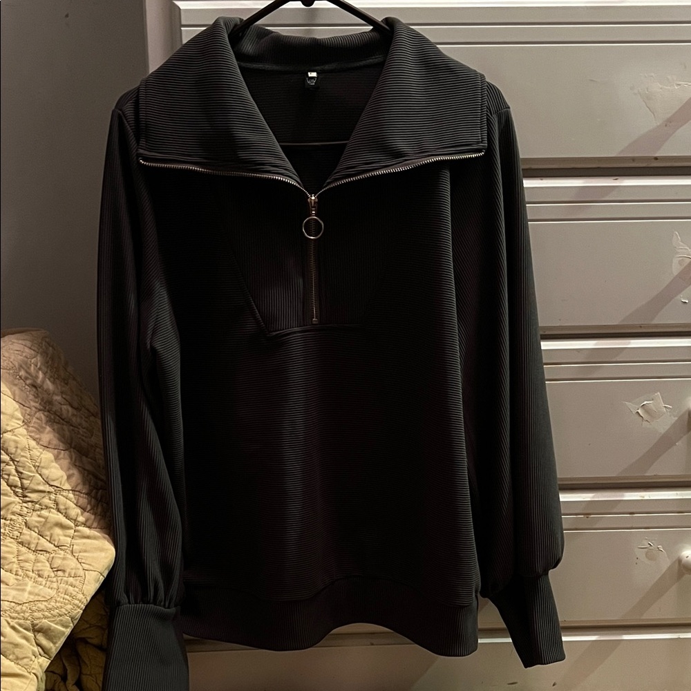 Gray Quarter-Zip Pullover - image 1